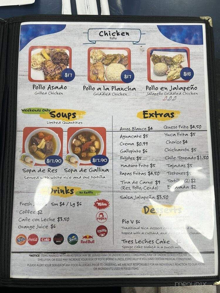 Mi Linda Managua - Norcross, GA menu_pic