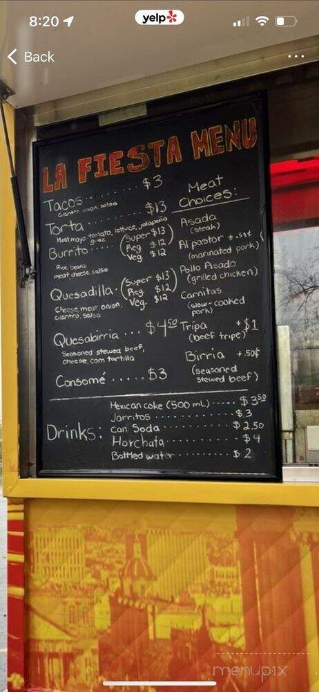 Tacos La Fiesta - Calistoga, CA menu_pic