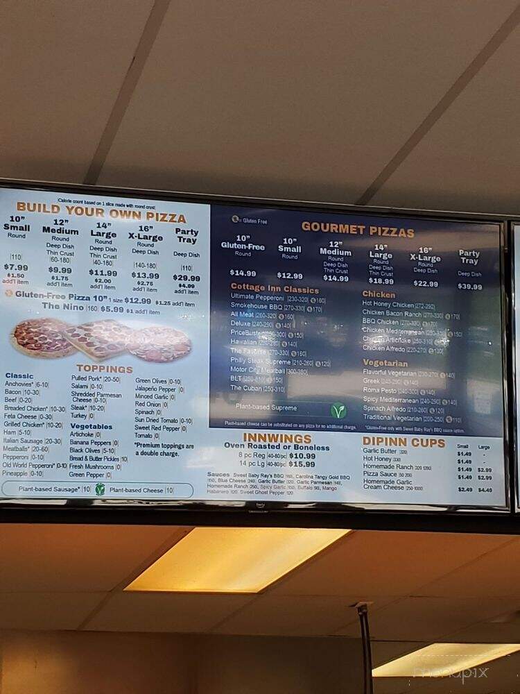 Cottage Inn Pizza - Macomb Township, MI menu_pic