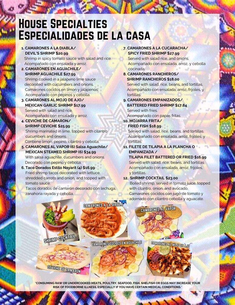 7 Coras - Indianapolis, IN menu_pic