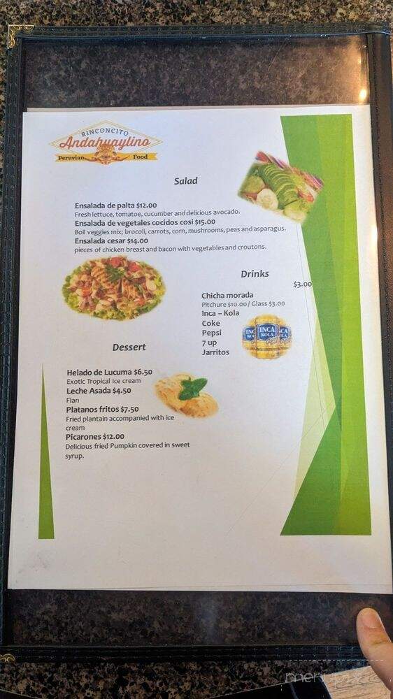 Rinconcito Andahuaylino - Santa Rosa, CA menu_pic