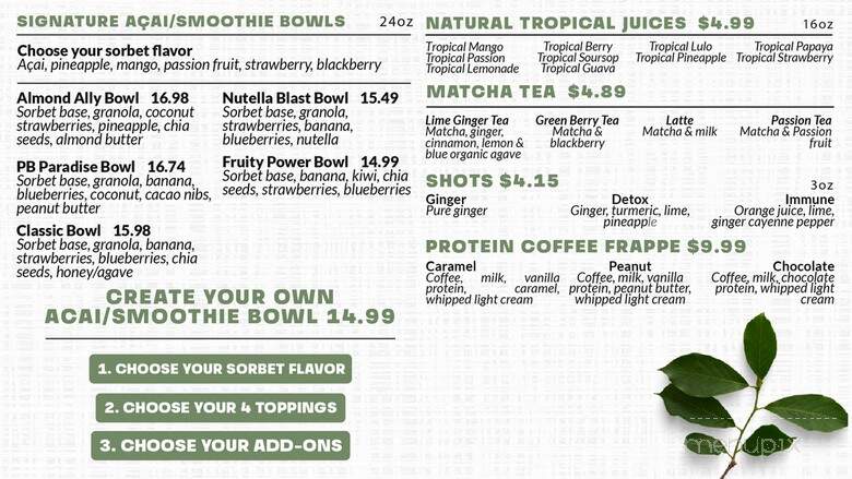 Smoothie Spot - Miami, FL menu_pic