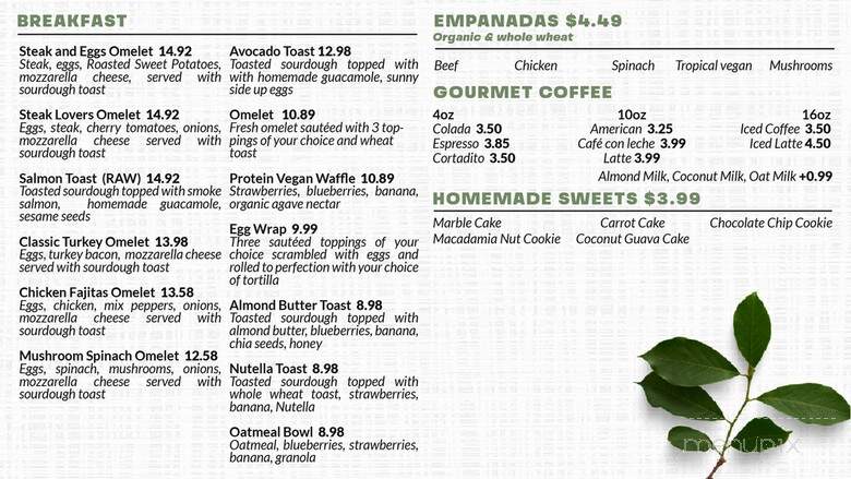 Smoothie Spot - Miami, FL menu_pic