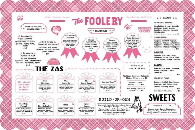 The Foolery - Grand Rapids, MI menu_pic