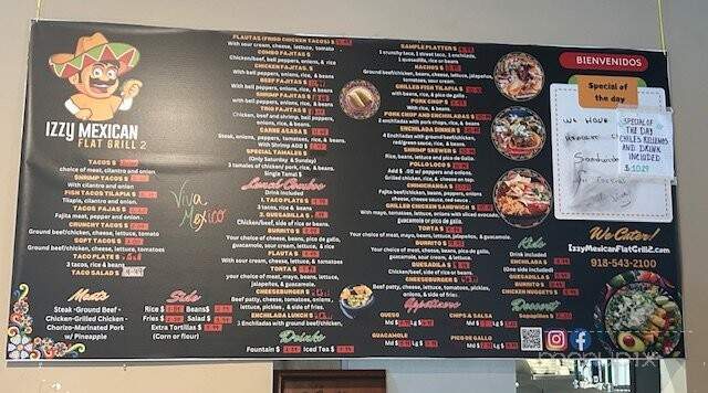 Izzy Mexican Flat Grill - Inola, OK menu_pic