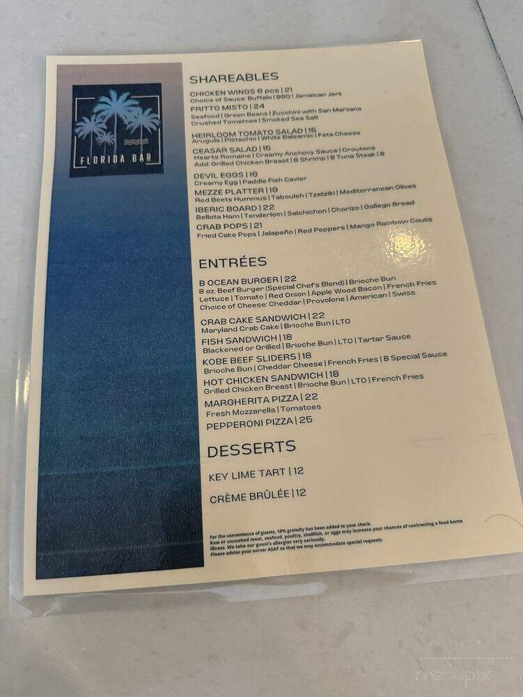 Florida Bar - Fort Lauderdale, FL menu_pic