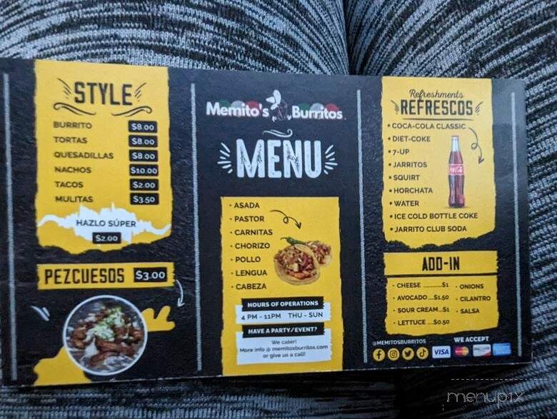 Memitos Buritos - East Los Angeles, CA menu_pic