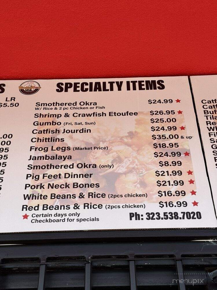 CookieRose Seafood and Southern - Los Angeles, CA menu_pic