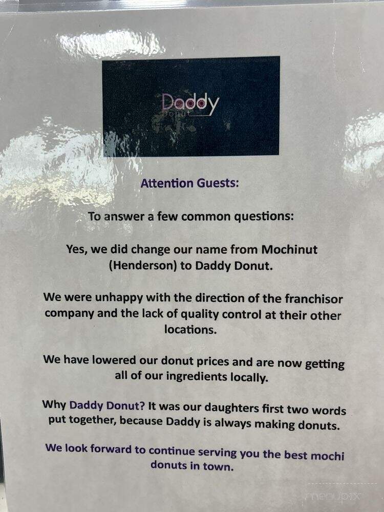 Daddy Donut - Henderson, NV menu_pic