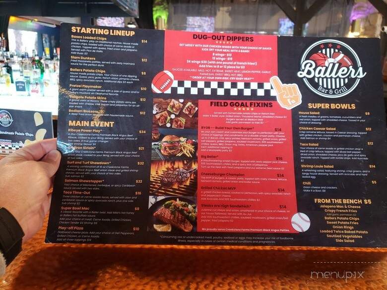 Ballers Bar and Grill - Oklahoma City, OK menu_pic