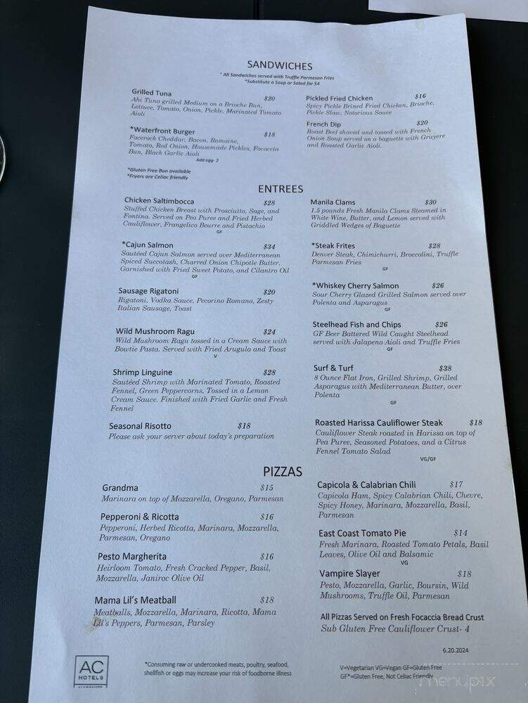 AC Lounge - Vancouver, WA menu_pic