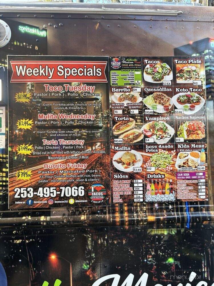 I Love Tacos - Puyallup, WA menu_pic