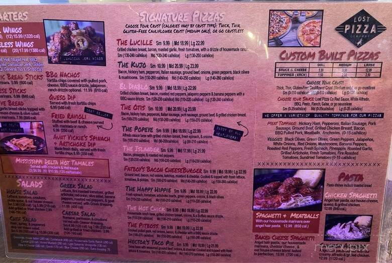 Lost Pizza - Cabot, AR menu_pic