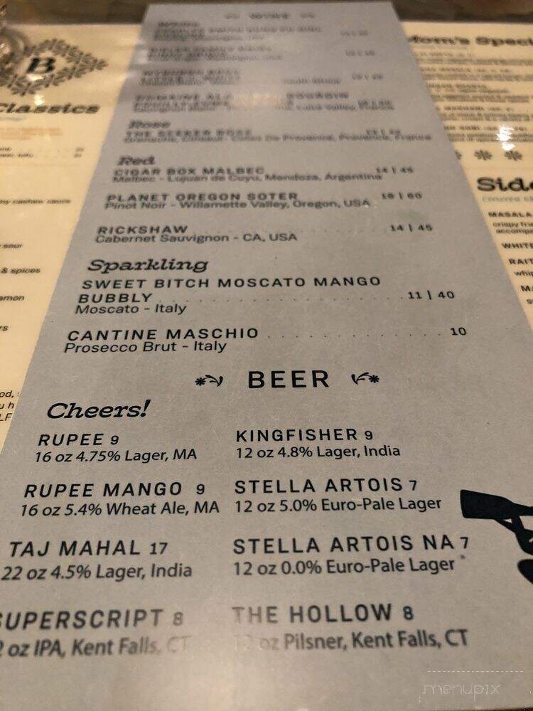 Bar Naan - Brookfield, CT menu_pic