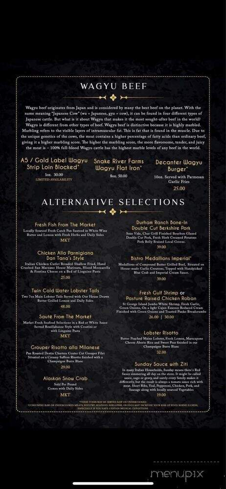 Decanter - Albany, GA menu_pic
