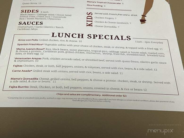 Mama Juana Latin Fusion - Spartanburg, SC menu_pic