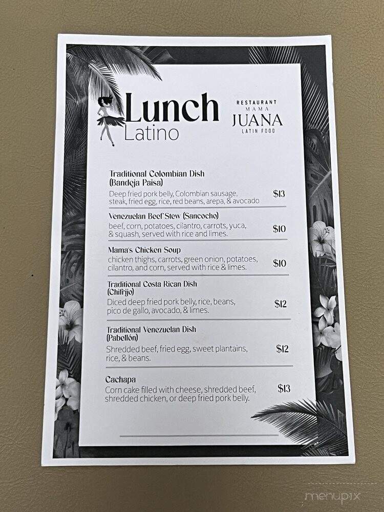 Mama Juana Latin Fusion - Spartanburg, SC menu_pic