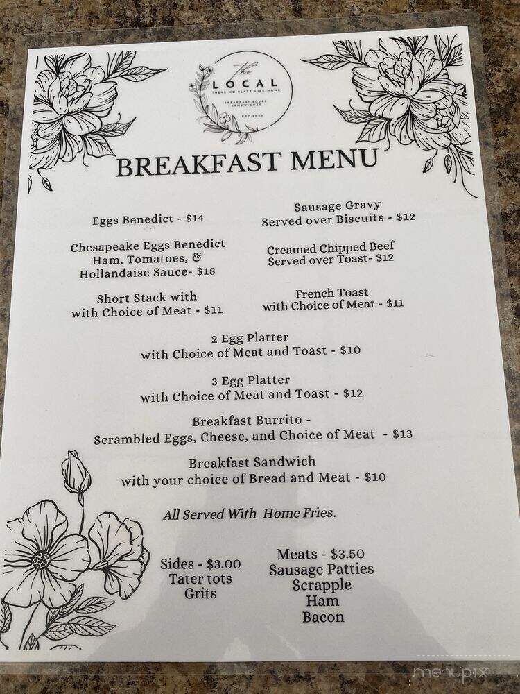 The Local - Hollywood, MD menu_pic