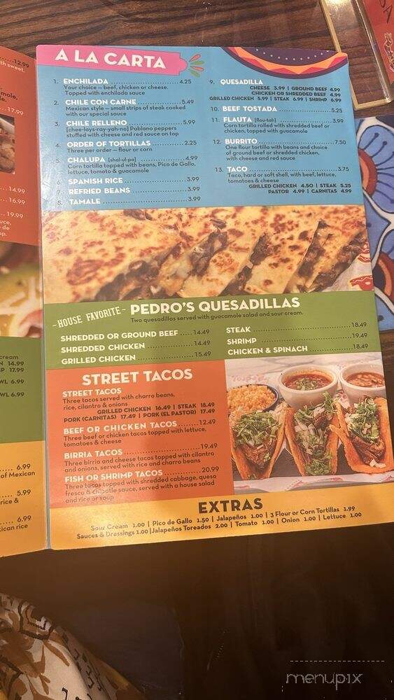 Pedro's Tacos & Tequila - Pace, FL menu_pic