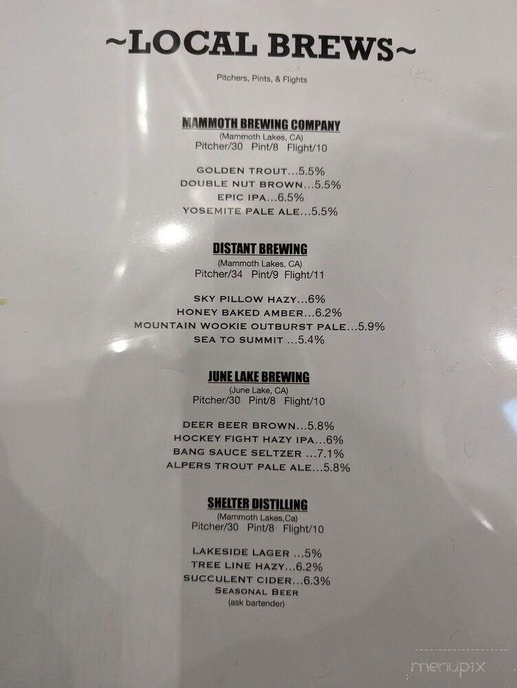 Main Street Pizza and Tap - Mammoth Lakes, CA menu_pic