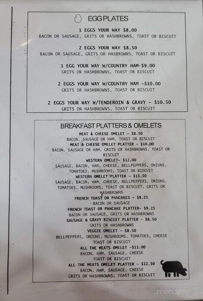 The Frying Pan - Smithfield, NC menu_pic