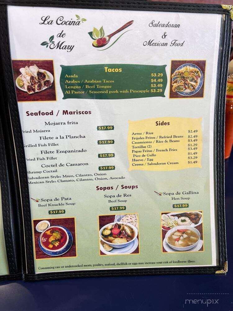 La Cocina De Mary - Shawnee, KS menu_pic