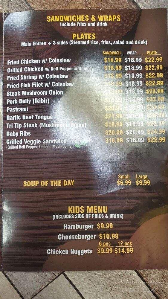 A's Kitchen - Burbank, CA menu_pic