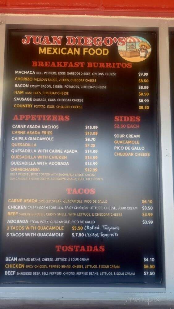 Juan Diegos Mexican Food - Albuquerque, NM menu_pic