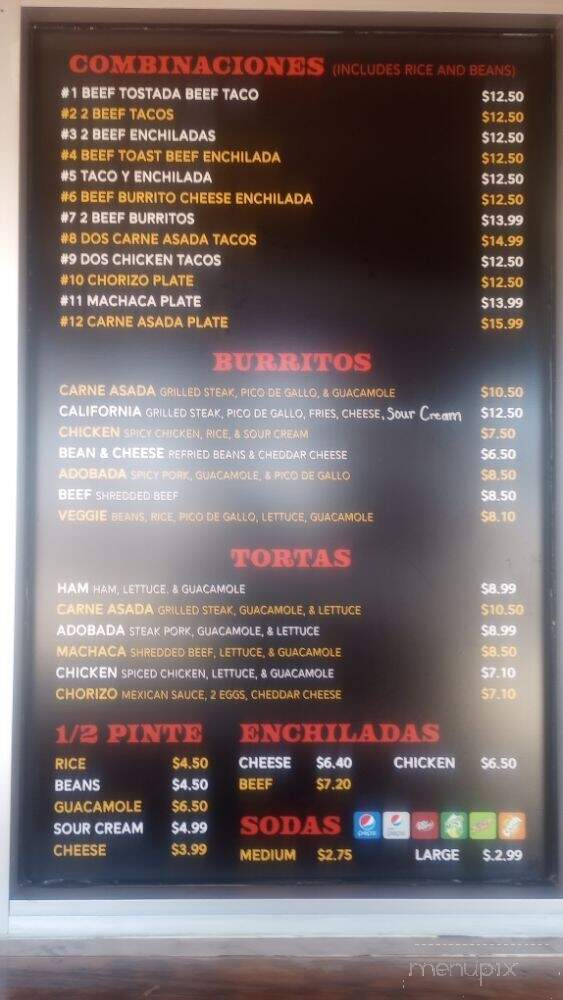 Juan Diegos Mexican Food - Albuquerque, NM menu_pic