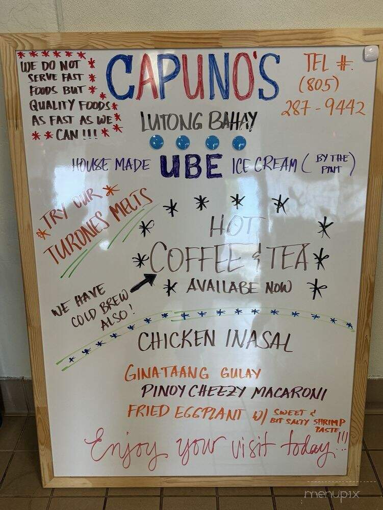 Capuno's Lutong Bahay - Santa Maria, CA menu_pic