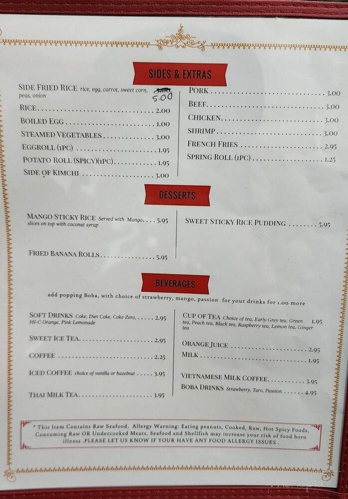 Asian Cuisine and Sushi House - Kannapolis, NC menu_pic
