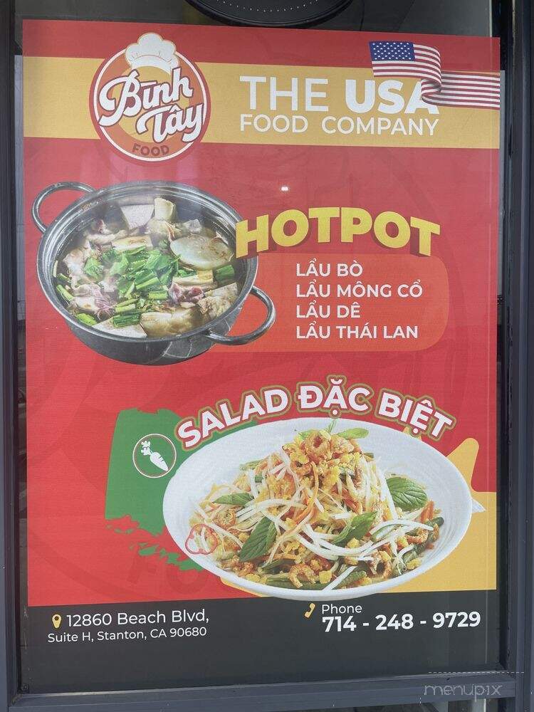 Binh Tay Food - Stanton, CA menu_pic