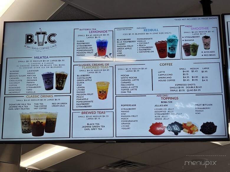 Boba Tea & Coffee - Redding, CA menu_pic
