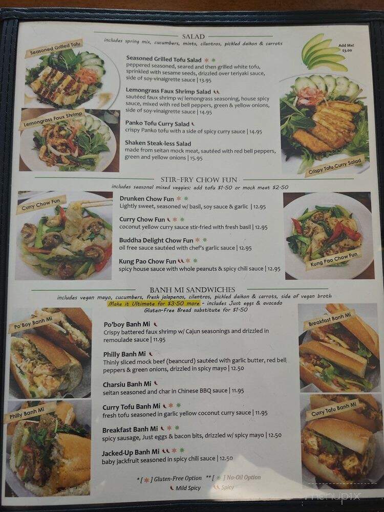 Vegan Fresh 2 U - Rancho Cordova, CA menu_pic