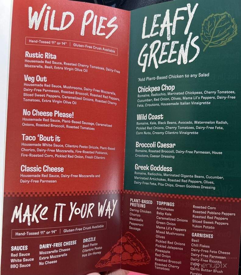 Wild Pie - Jacksonville, FL menu_pic