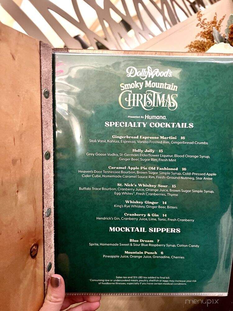 Ember and Elm - Pigeon Forge, TN menu_pic