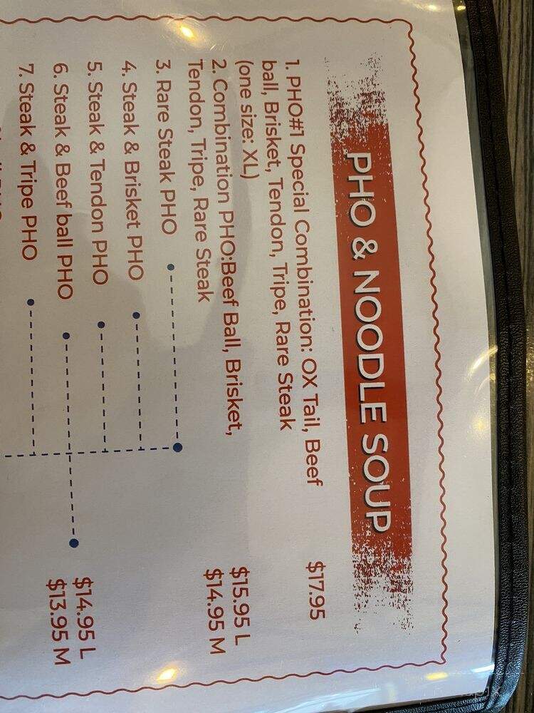 Pho 1 Express & Sandwiches - El Sobrante, CA menu_pic