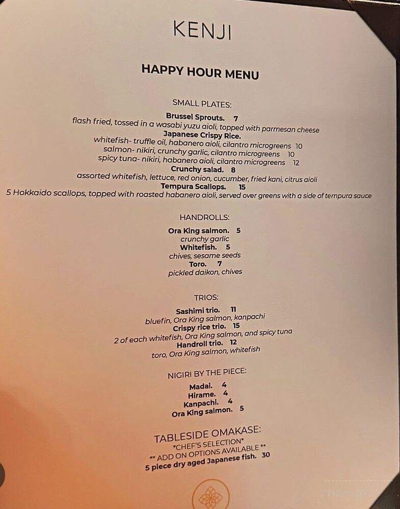Kenji - New Orleans, LA menu_pic