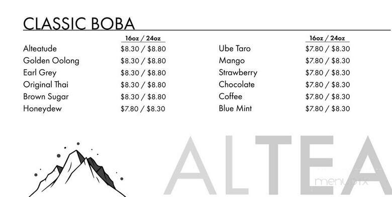 Alteatude - Estes Park, CO menu_pic