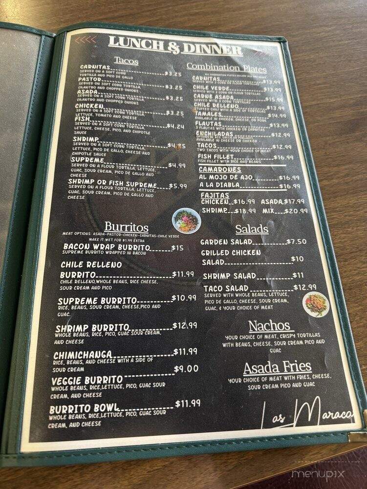 Las Maracas Mexican Restaurant - Woodland, CA menu_pic