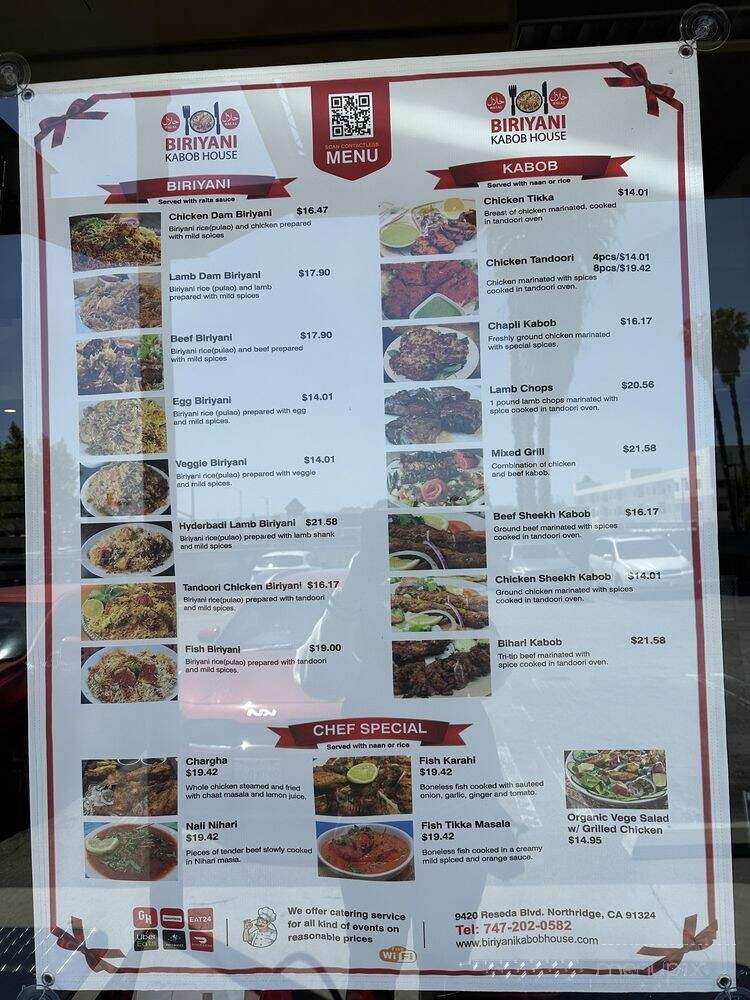 Halal Biriyani Kabob House - Northridge, CA menu_pic