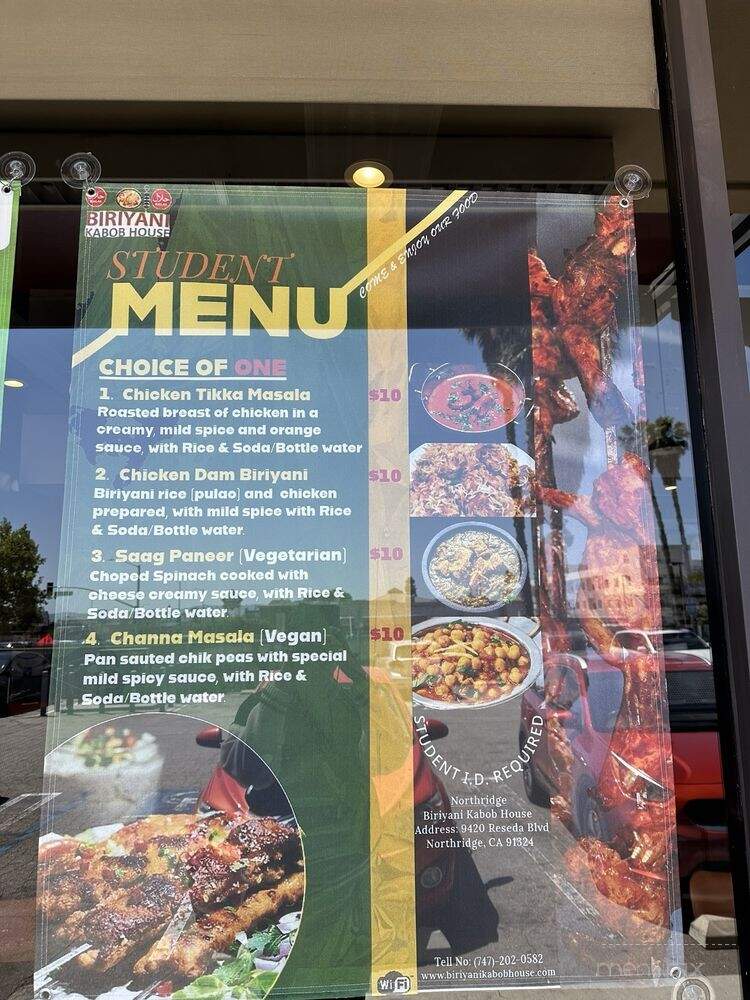 Halal Biriyani Kabob House - Northridge, CA menu_pic
