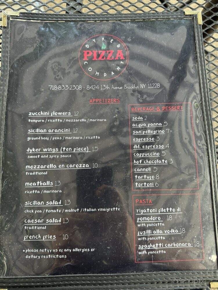 Apizza - Brooklyn, NY menu_pic