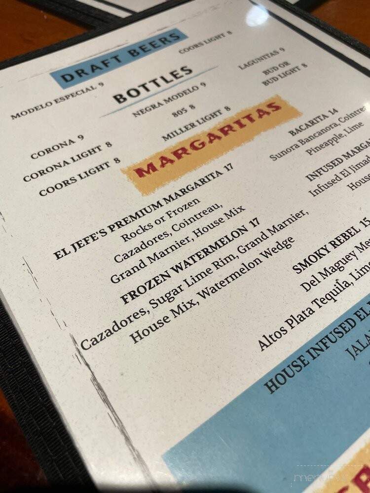 El Jefe's Cantina Tahoe - South Lake Tahoe, CA menu_pic