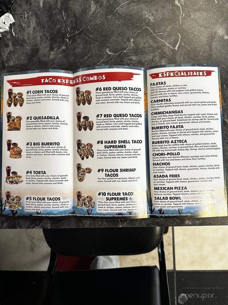 Real Taco Express - Mount Clemens, MI menu_pic