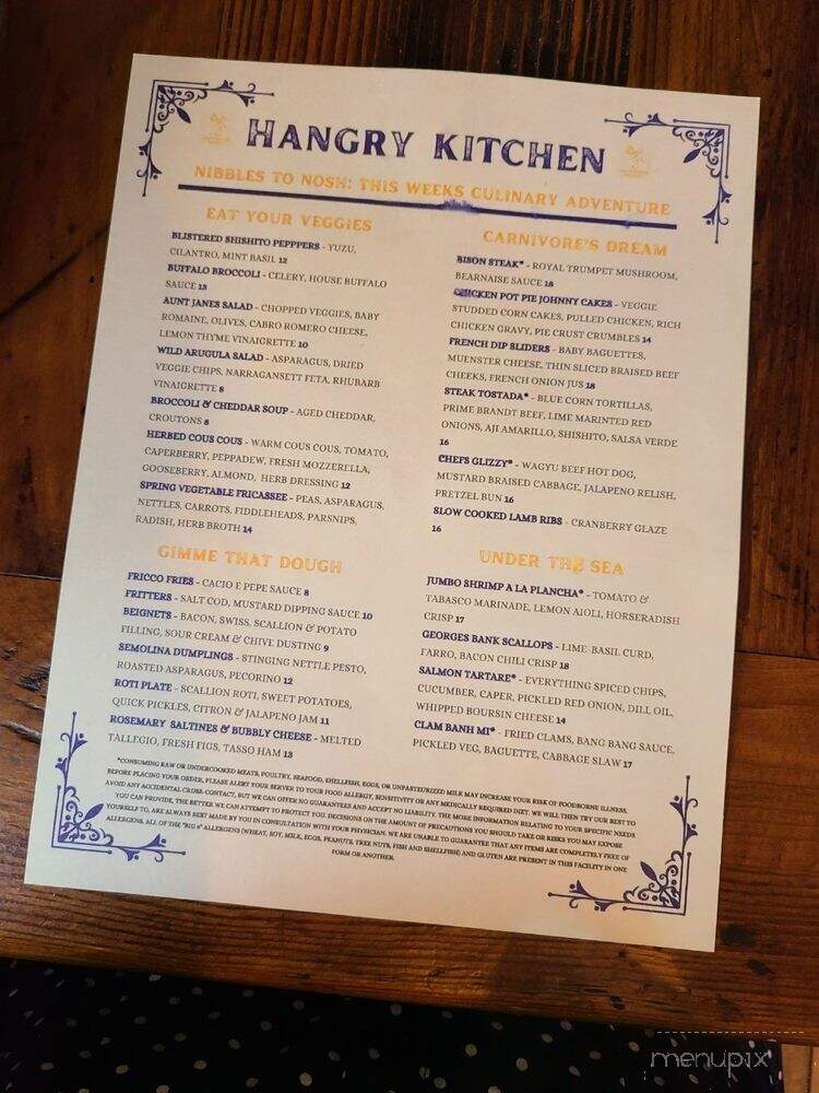 Hangry Kitchen - Pawtucket, RI menu_pic