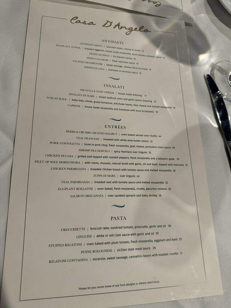 Casa D' Angelo - Point Pleasant Beach, NJ menu_pic