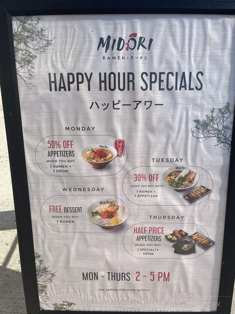 Midori Ramen - North York, ON menu_pic