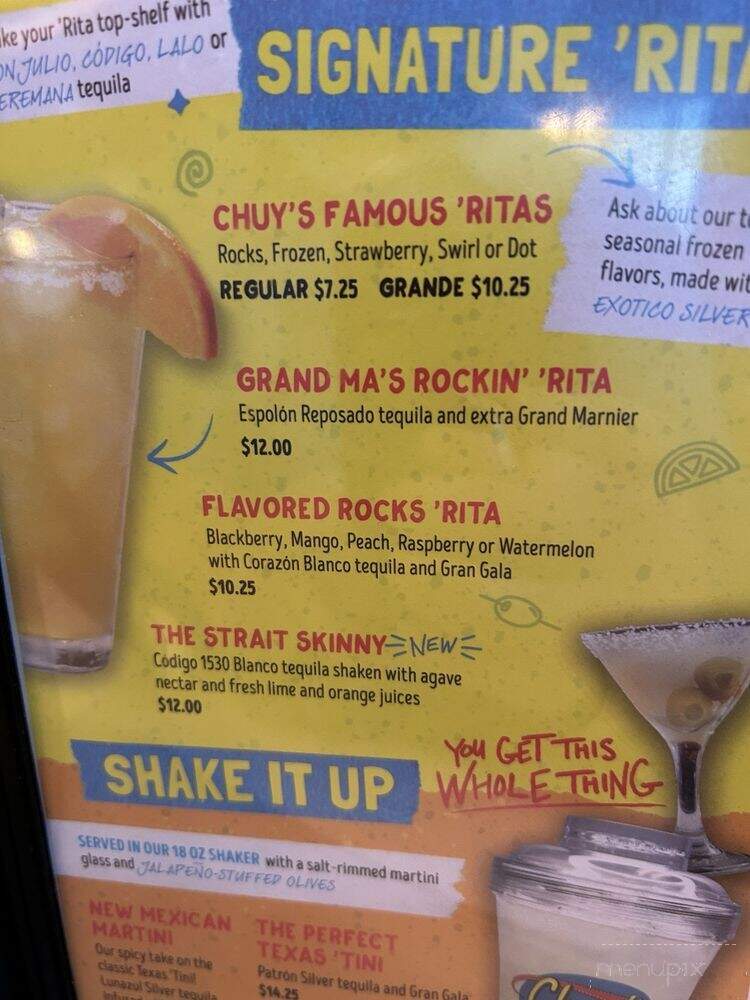 Chuy's - Terrell, TX menu_pic