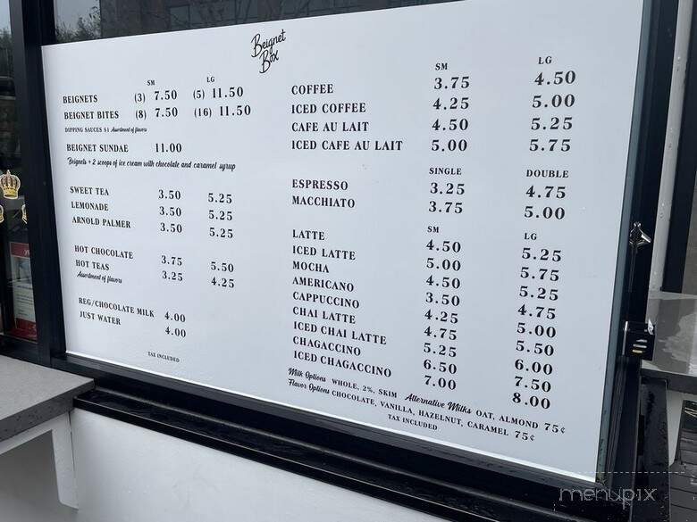 Beignet Box - Woodland Hills, CA menu_pic